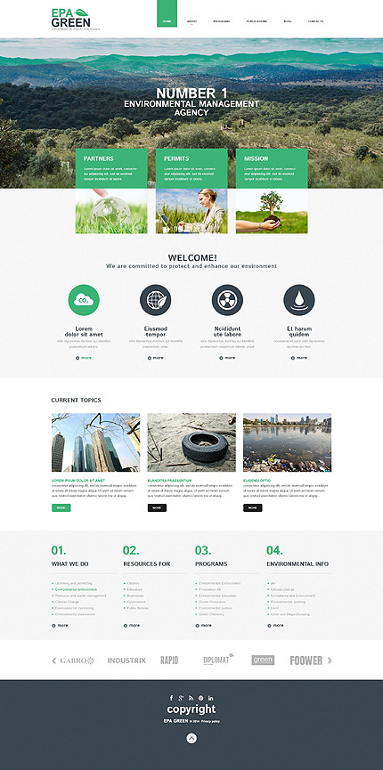 Environmental Protection Agency WordPress Theme