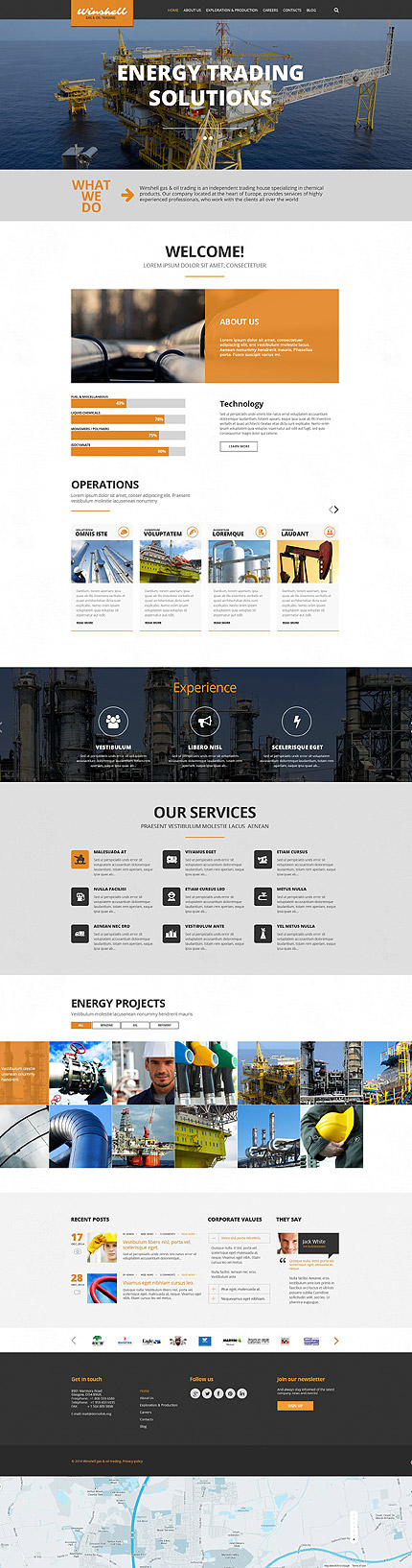 Gas and Oil Trading WordPress Theme