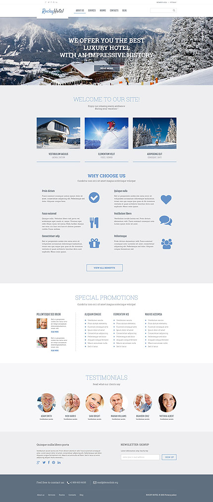 Hotels WordPress Template